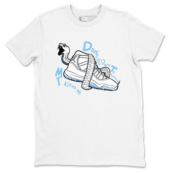 11s Legend Blue shirts to match jordans Don't Touch My Kicks best t shirts to wear with jordans AJ11 Retro Legend Blue match shoes to clothes SNRT Sneaker Tees unisex cotton White 2 shirts