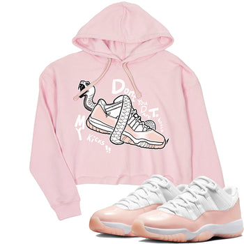 11s Legend Pink shirt to match jordans Don't Touch My Kicks sneaker tees Air Jordan 11 Legend Pink SNRT Sneaker Release Tees Pink 1 crop length shirt