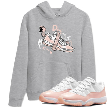 11s Legend Pink shirt to match jordans Don't Touch My Kicks sneaker tees Air Jordan 11 Legend Pink SNRT Sneaker Release Tees unisex cotton Heather Grey 1 crew neck shirt