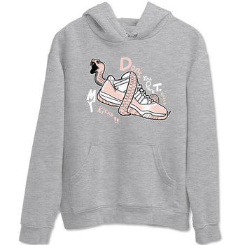 11s Legend Pink shirt to match jordans Don't Touch My Kicks sneaker tees Air Jordan 11 Legend Pink SNRT Sneaker Release Tees unisex cotton Heather Grey 2 crew neck shirt
