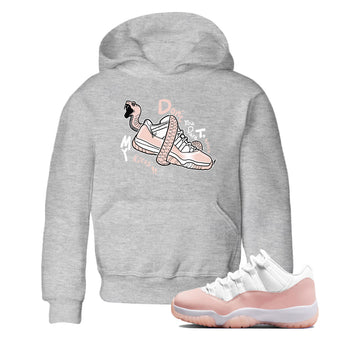 11s Legend Pink shirt to match jordans Don't Touch My Kicks sneaker tees Air Jordan 11 Legend Pink SNRT sneaker release tees baby toddler Heather Grey 1 cotton Shirt