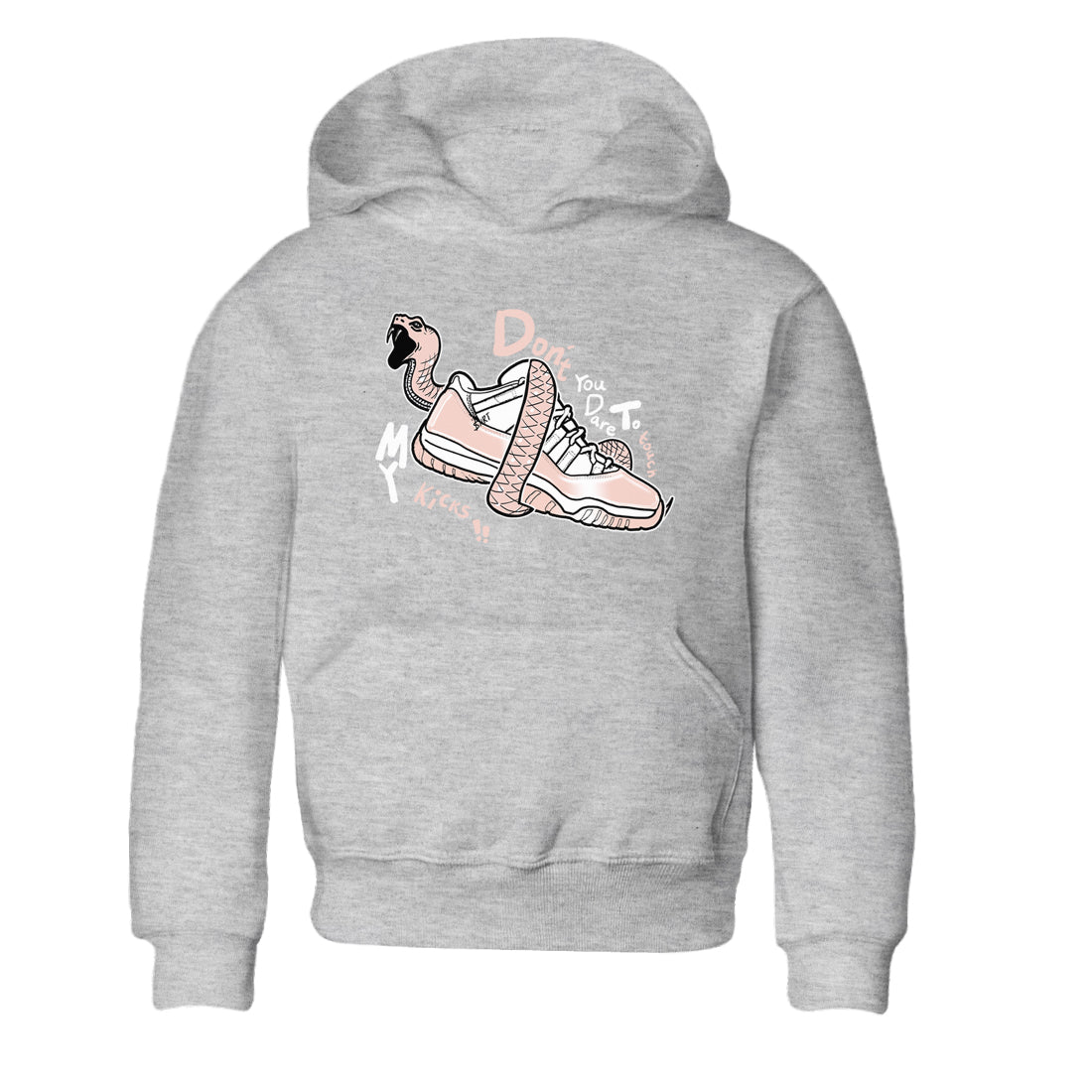 11s Legend Pink shirt to match jordans Don't Touch My Kicks sneaker tees Air Jordan 11 Legend Pink SNRT sneaker release tees baby toddler Heather Grey 2 cotton Shirt