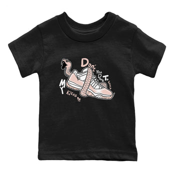 11s Legend Pink shirt to match jordans Don't Touch My Kicks sneaker tees Air Jordan 11 Legend Pink SNRT sneaker release tees baby toddler Black 2 cotton Shirt