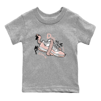 11s Legend Pink shirt to match jordans Don't Touch My Kicks sneaker tees Air Jordan 11 Legend Pink SNRT sneaker release tees baby toddler Heather Grey 2 cotton Shirt