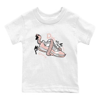 11s Legend Pink shirt to match jordans Don't Touch My Kicks sneaker tees Air Jordan 11 Legend Pink SNRT sneaker release tees baby toddler White 2 cotton Shirt