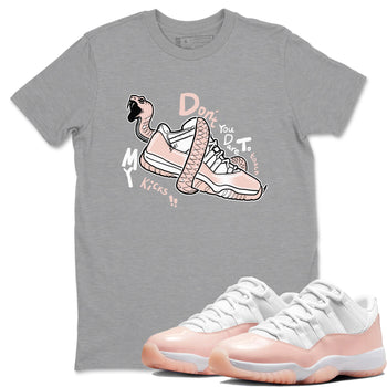11s Legend Pink shirt to match jordans Don't Touch My Kicks sneaker tees Air Jordan 11 Legend Pink SNRT Sneaker Release Tees unisex cotton Heather Grey 1 crew neck shirt