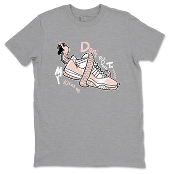 11s Legend Pink shirt to match jordans Don't Touch My Kicks sneaker tees Air Jordan 11 Legend Pink SNRT Sneaker Release Tees unisex cotton Heather Grey 2 crew neck shirt