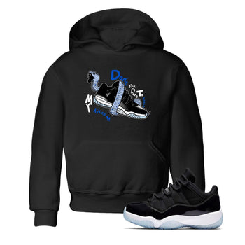 AJ11 Black and Varsity Royal shirt to match jordans Don't Touch My Kicks sneaker tees Air Jordan 11 Black/Varsity Royal SNRT sneaker release tees baby toddler Black 1 cotton Shirt
