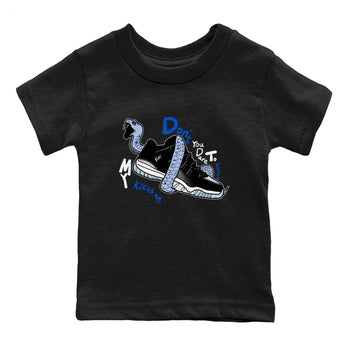 AJ11 Black and Varsity Royal shirt to match jordans Don't Touch My Kicks sneaker tees Air Jordan 11 Black/Varsity Royal SNRT sneaker release tees baby toddler Black 2 cotton Shirt