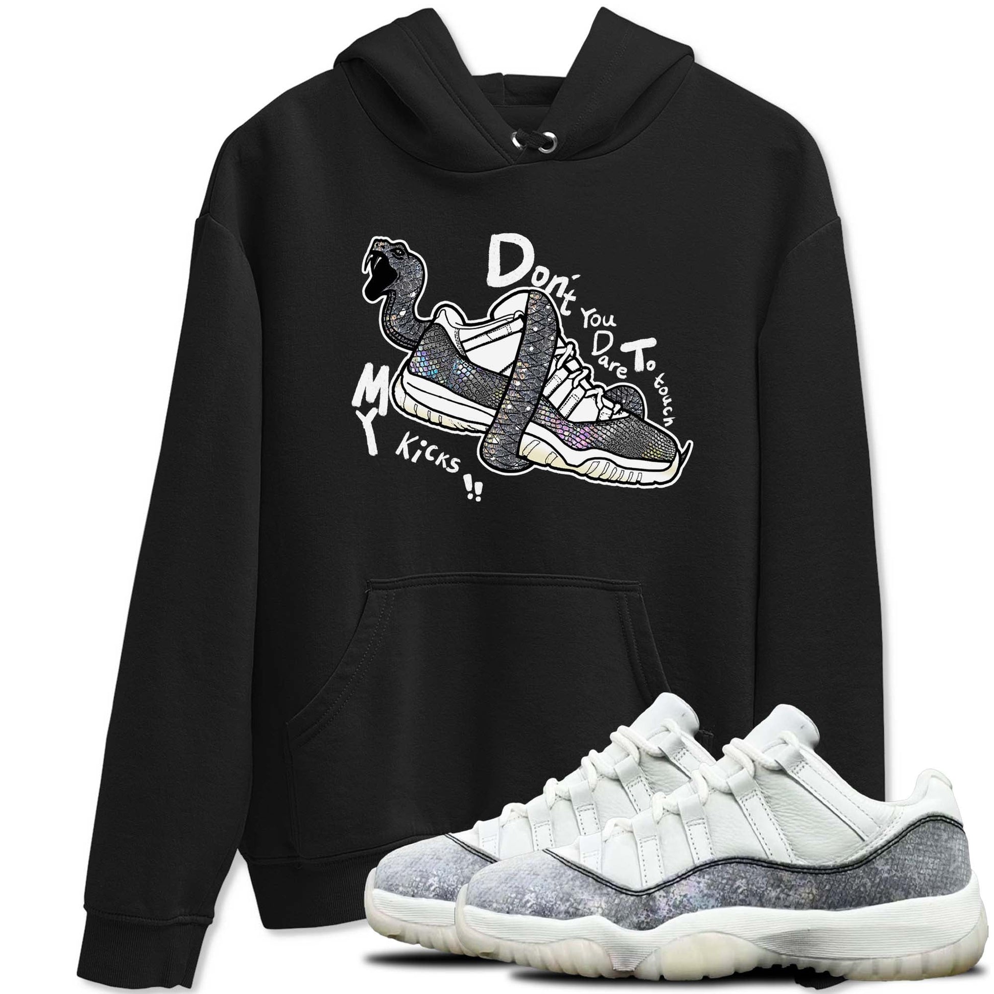 11s Year Of The Snake shirts to match jordans  Don't Touch My Kicks shirts to match jordans Air Jordan 11 Retro Low Year Of The Snake match shoes to clothes SNRT Sneaker Tees unisex cotton Black 1 shirts