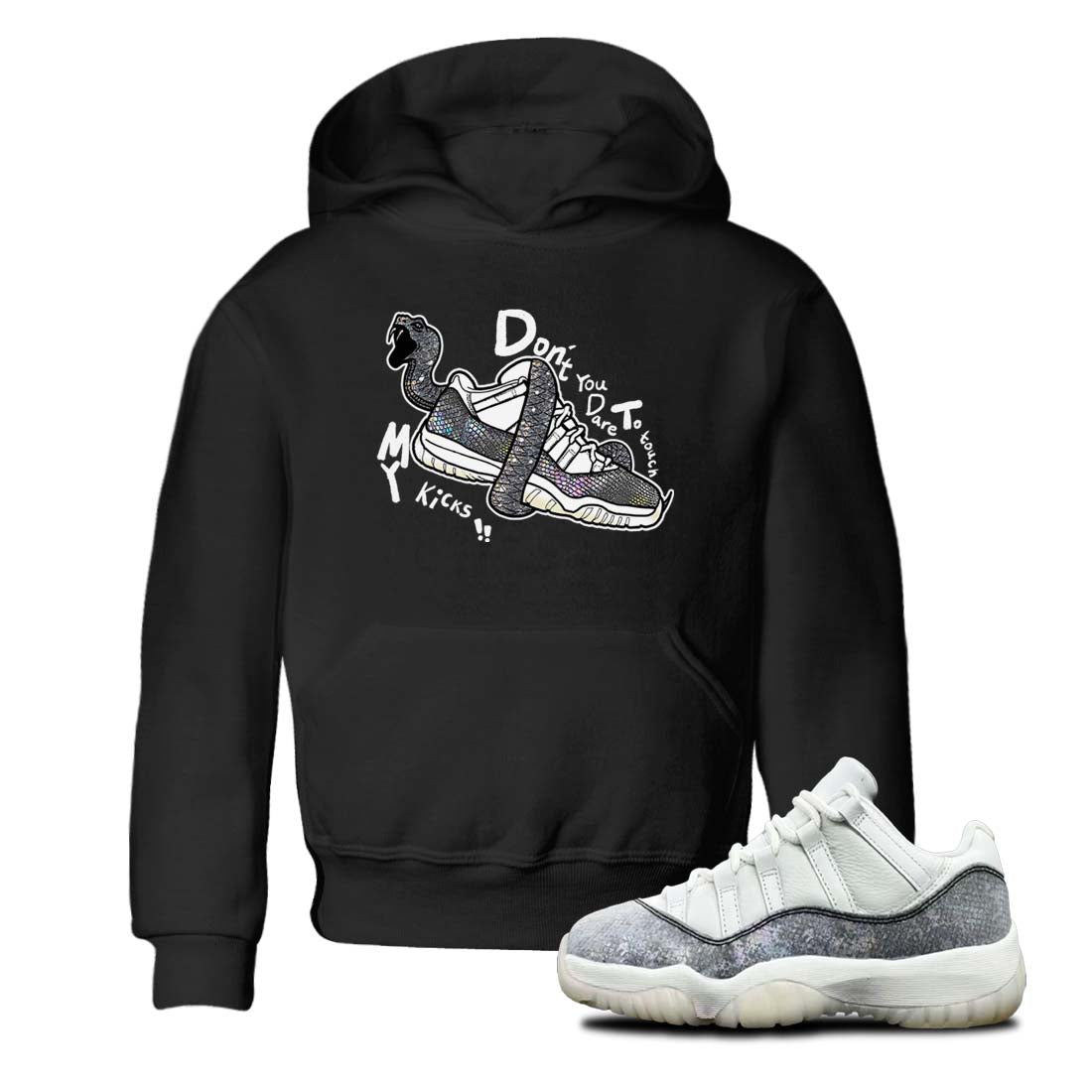 11s Year Of The Snake shirts to match jordans  Don't Touch My Kicks shirts to match jordans Air Jordan 11 Retro Low Year Of The Snake match shoes to clothes SNRT Sneaker Tees Youth Baby Black 1 tee