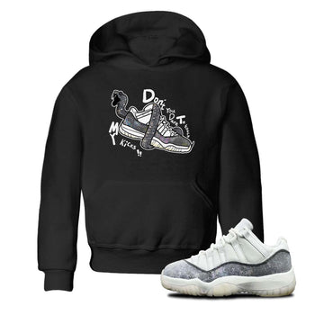 11s Year Of The Snake shirts to match jordans  Don't Touch My Kicks shirts to match jordans Air Jordan 11 Retro Low Year Of The Snake match shoes to clothes SNRT Sneaker Tees Youth Baby Black 1 tee