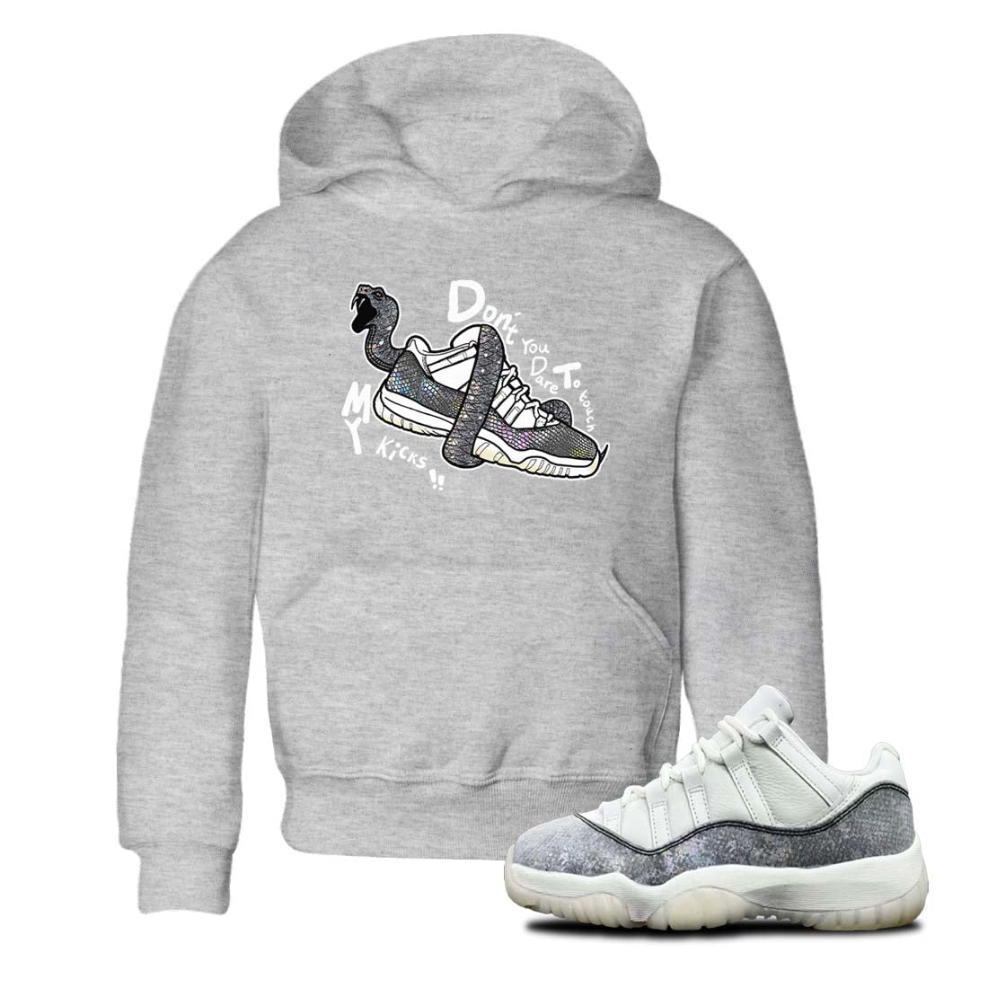 11s Year Of The Snake shirts to match jordans  Don't Touch My Kicks shirts to match jordans Air Jordan 11 Retro Low Year Of The Snake match shoes to clothes SNRT Sneaker Tees Youth Baby Heather Grey 1 tee