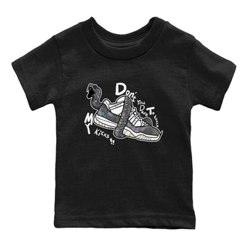 11s Year Of The Snake shirts to match jordans  Don't Touch My Kicks shirts to match jordans Air Jordan 11 Retro Low Year Of The Snake match shoes to clothes SNRT Sneaker Tees Youth Baby Black 2 tee