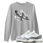 11s Year Of The Snake shirts to match jordans  Don't Touch My Kicks shirts to match jordans Air Jordan 11 Retro Low Year Of The Snake match shoes to clothes SNRT Sneaker Tees unisex cotton Heather Grey 1 shirts