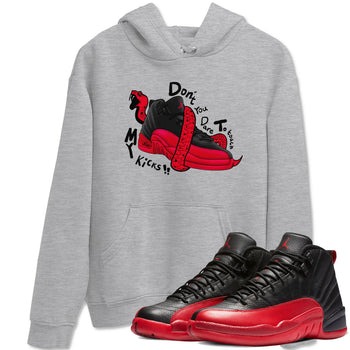 12s Flu Game shirts to match jordans Don't Touch My Kicks sneaker match tees Air Jordan 12 Retro Flu Game match shoes to clothes SNRT Sneaker Tees unisex cotton Heather Grey 1 shirts