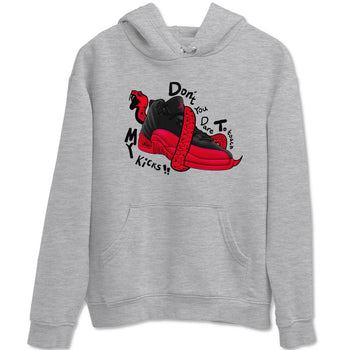 12s Flu Game shirts to match jordans Don't Touch My Kicks sneaker match tees Air Jordan 12 Retro Flu Game match shoes to clothes SNRT Sneaker Tees unisex cotton Heather Grey 2 shirts