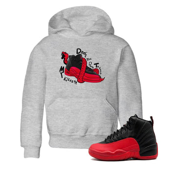 12s Flu Game shirts to match jordans Don't Touch My Kicks sneaker match tees Air Jordan 12 Retro Flu Game match shoes to clothes SNRT Sneaker Tees Youth Baby Heather Grey 1 tee