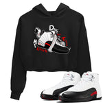 Air Jordan 12 Red Taxi shirts to match jordans Don't Touch My Kicks sneaker match tees 12s Red Taxi SNRT sneaker release Tees Black 1 crop length shirt