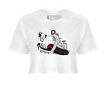 Air Jordan 12 Red Taxi shirts to match jordans Don't Touch My Kicks sneaker match tees 12s Red Taxi SNRT sneaker release Tees White 2 crop length shirt