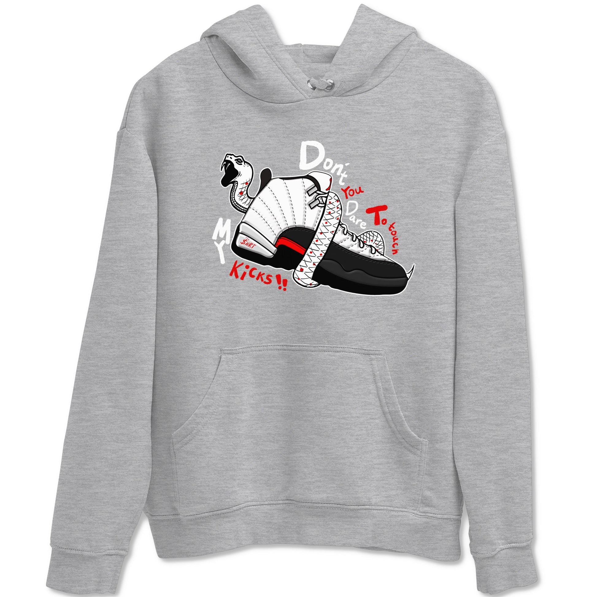 Air Jordan 12 Red Taxi shirts to match jordans Don't Touch My Kicks sneaker match tees 12s Red Taxi SNRT sneaker release Tees unisex cotton Heather Grey 2 crew neck shirt