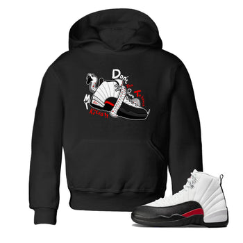Air Jordan 12 Red Taxi shirts to match jordans Don't Touch My Kicks sneaker match tees 12s Red Taxi SNRT sneaker release tees baby toddler Black 1 cotton Shirt
