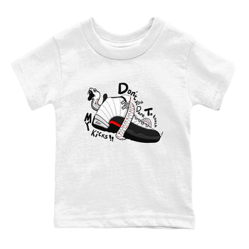 Air Jordan 12 Red Taxi shirts to match jordans Don't Touch My Kicks sneaker match tees 12s Red Taxi SNRT sneaker release tees baby toddler White 2 cotton Shirt