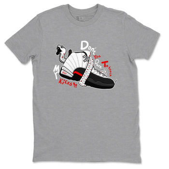 Air Jordan 12 Red Taxi shirts to match jordans Don't Touch My Kicks sneaker match tees 12s Red Taxi SNRT sneaker release Tees unisex cotton Heather Grey 2 crew neck shirt