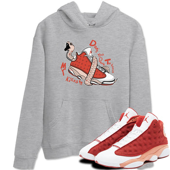 13s Dune Red shirts to match jordans Don't Touch My Kicks sneaker match tees Air Jordan 13 Dune Red SNRT Sneaker Tees streetwear brand Heather Grey 1 unisex cotton tee