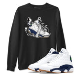 13s Midnight Navy shirts to match jordans Don't Touch My Kicks sneaker match tees Air Jordan 13 Midnight Navy SNRT Sneaker Release Tees unisex cotton Black 1 crew neck shirts