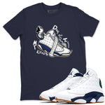 13s Midnight Navy shirts to match jordans Don't Touch My Kicks sneaker match tees Air Jordan 13 Midnight Navy SNRT Sneaker Release Tees unisex cotton Navy 1 crew neck shirts