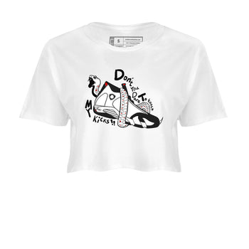 Air Jordan 14 Black Toe t shirts to match sneakers Don't Touch My Kicks sneaker match tees 14s Black Toe sneaker match tee SNRT Sneaker Tees unisex cotton White 2 crop tee