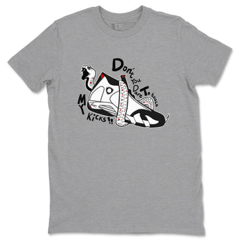 Air Jordan 14 Black Toe t shirts to match sneakers Don't Touch My Kicks sneaker match tees 14s Black Toe sneaker match tee SNRT Sneaker Tees unisex cotton Heather Grey 2 shirts
