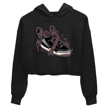 AJ3 A Ma Maniere x Black shirts to match jordans Don't Touch My Kicks sneaker match tees A Ma Maniere x Air Jordan 3 “Black” SNRT Sneaker Tees streetwear brand Black 2 crop tee