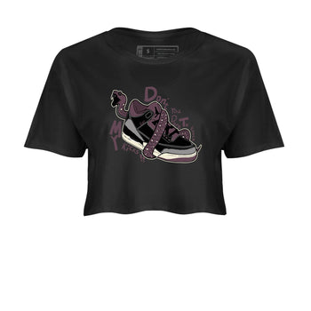 AJ3 A Ma Maniere x Black shirts to match jordans Don't Touch My Kicks sneaker match tees A Ma Maniere x Air Jordan 3 “Black” SNRT Sneaker Tees streetwear brand Black 2 crop tee