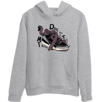AJ3 A Ma Maniere x Black shirts to match jordans Don't Touch My Kicks sneaker match tees A Ma Maniere x Air Jordan 3 “Black” SNRT Sneaker Tees streetwear brand Heather Grey 2 unisex cotton tee