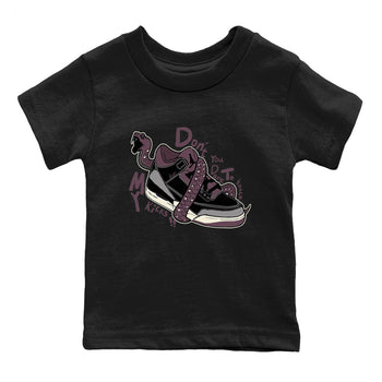 AJ3 A Ma Maniere x Black shirts to match jordans Don't Touch My Kicks sneaker match tees A Ma Maniere x Air Jordan 3 “Black” SNRT Sneaker Tees streetwear brand Baby and Youth Black 2 cotton tee