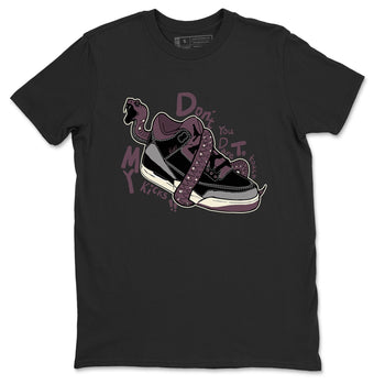 AJ3 A Ma Maniere x Black shirts to match jordans Don't Touch My Kicks sneaker match tees A Ma Maniere x Air Jordan 3 “Black” SNRT Sneaker Tees streetwear brand Black 2 unisex cotton tee