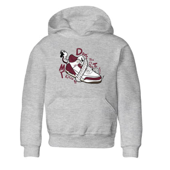 3s A Ma Maniere x Burgundy Crush shirts to match jordans Don't Touch My Kicks sneaker match teesA Ma Maniére x Air Jordan 3 "Burgundy Crush" SNRT Sneaker Tees streetwear brand Baby and Youth Heather Grey 2 cotton tee