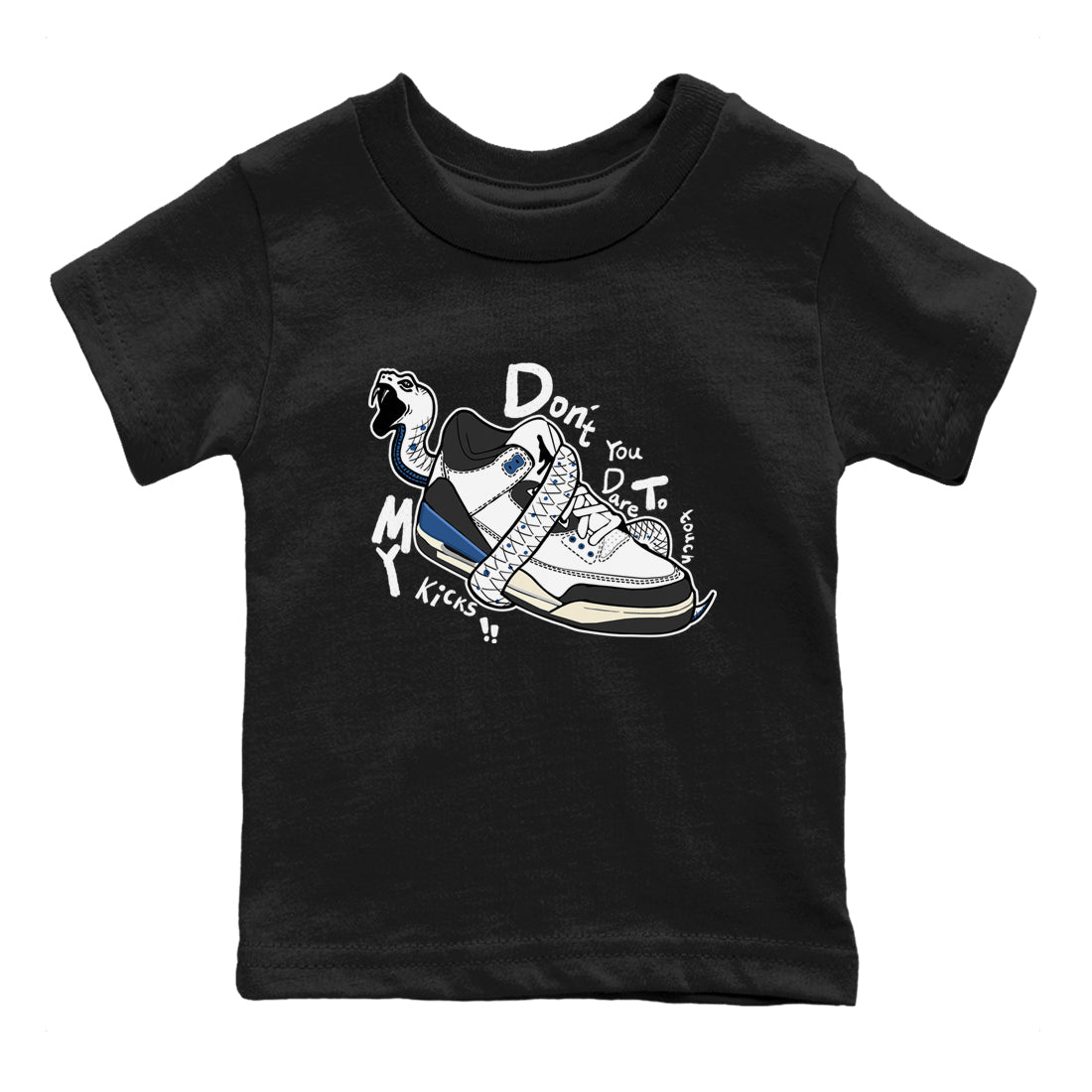 3s For The Love to match jordans Don't Touch My Kicks sneaker match tees A Ma Maniere For The Love match shoes to clothes SNRT Sneaker Tees Youth Baby Black 2 tee