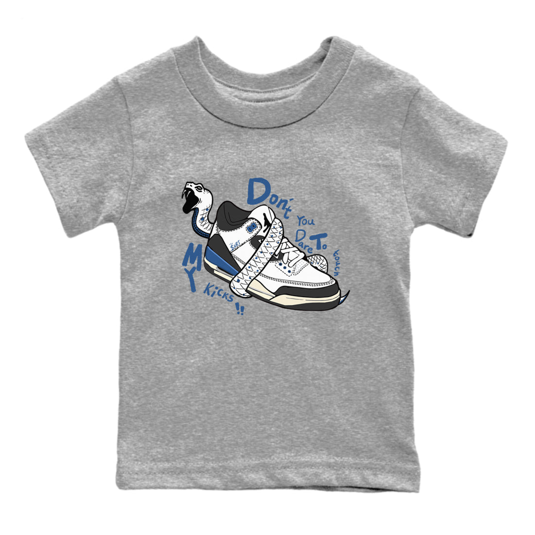 3s For The Love to match jordans Don't Touch My Kicks sneaker match tees A Ma Maniere For The Love match shoes to clothes SNRT Sneaker Tees Youth Baby Heather Grey 2 tee