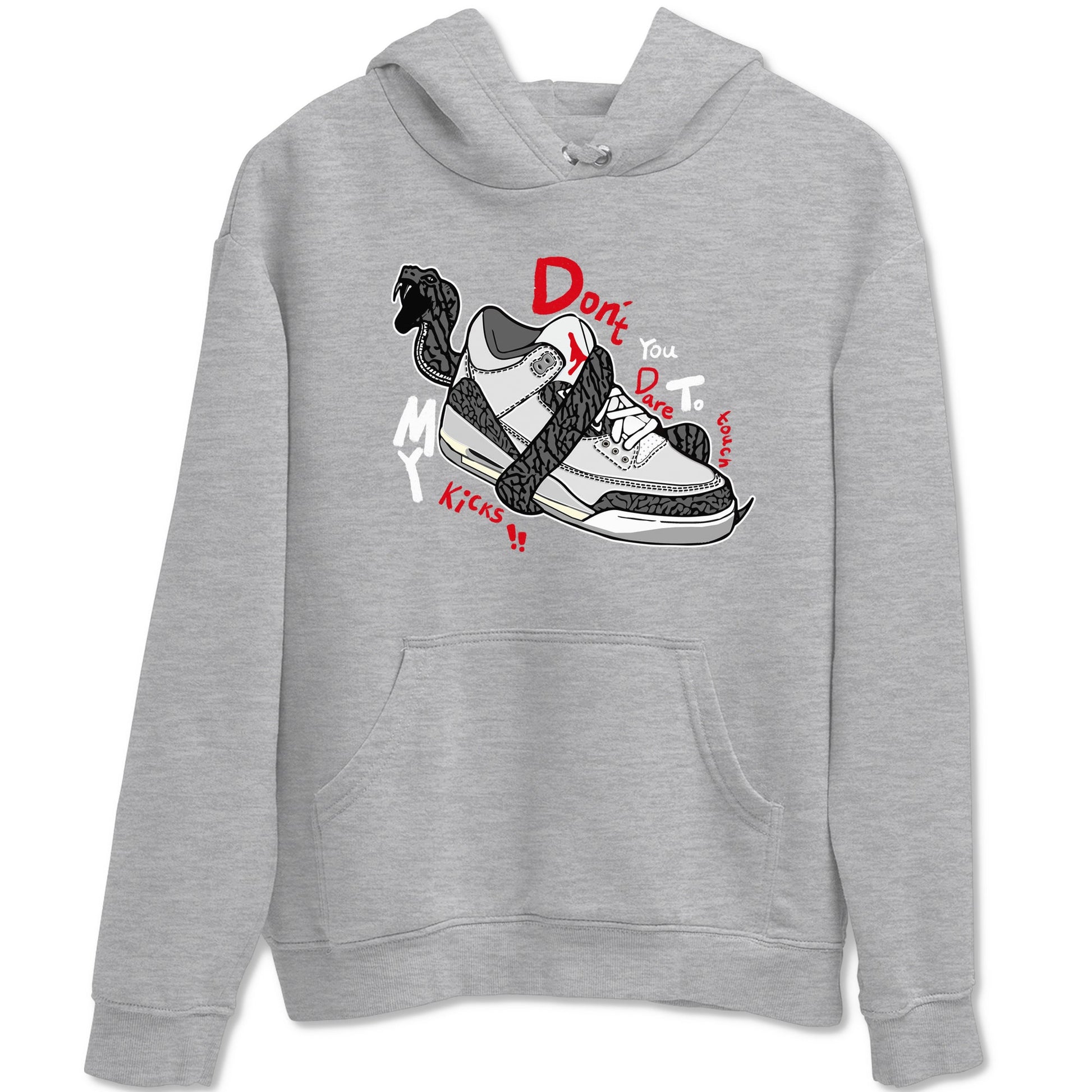 3s Cement Grey shirts to match jordans Don't Touch My Kicks sneaker match tees Air Jordan 3 Cement Grey SNRT Sneaker Release Tees unisex cotton Heather Grey 2 crew neck shirts