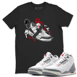 3s Cement Grey shirts to match jordans Don't Touch My Kicks sneaker match tees Air Jordan 3 Cement Grey SNRT Sneaker Release Tees unisex cotton Black 1 crew neck shirts