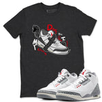 3s Cement Grey shirts to match jordans Don't Touch My Kicks sneaker match tees Air Jordan 3 Cement Grey SNRT Sneaker Release Tees unisex cotton Charcoal Heather 1 crew neck shirts