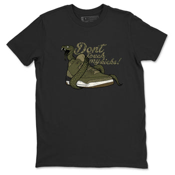 Sneaker Threads – Sneaker Tees To Match Air Jordan 3 Medium Olive – Don't Touch My Kicks Graphic Tee Black 2. Perfect for Jordan releases 2025 colorways.