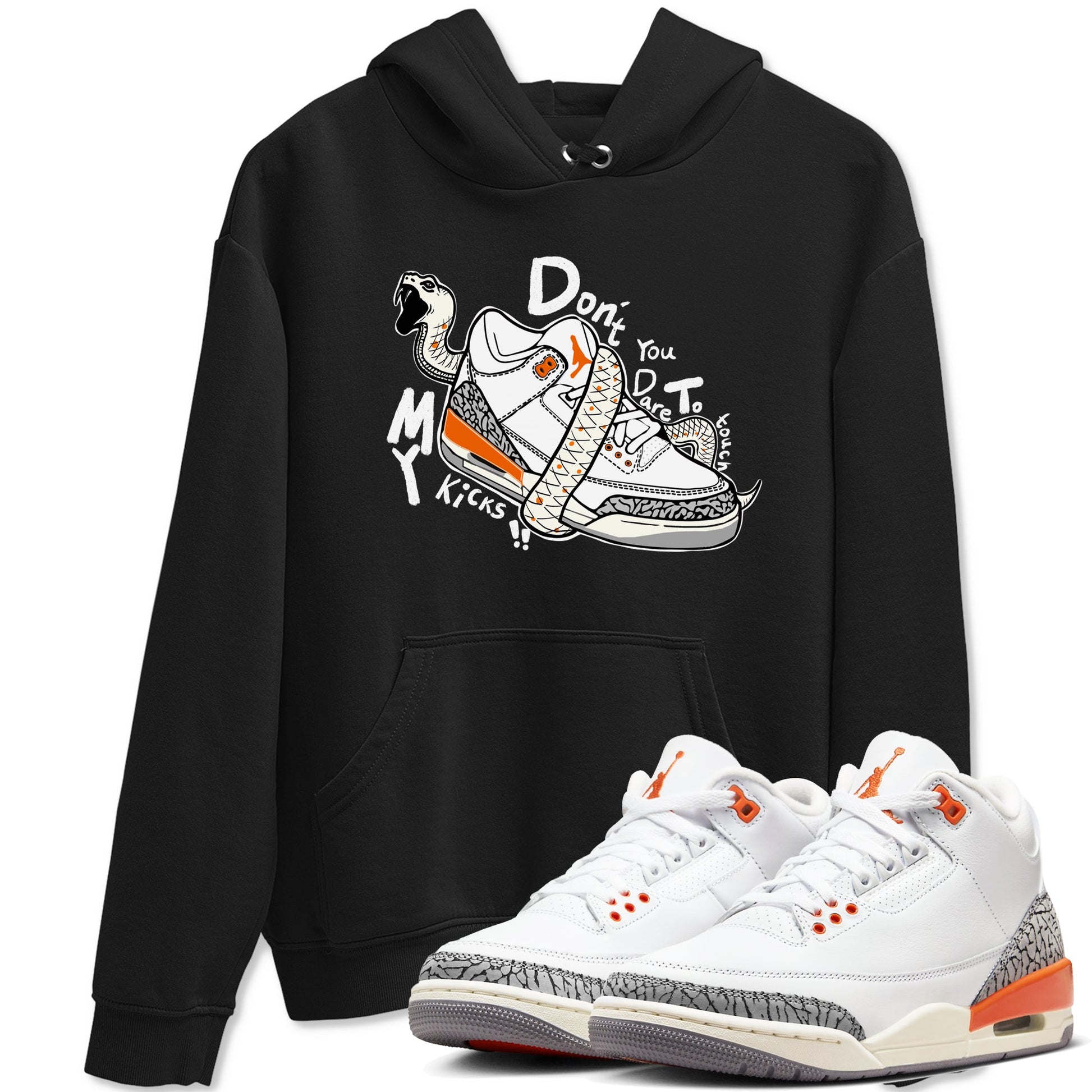 3s Georgia Peach shirt to match jordans Don't Touch My Kicks sneaker tees Air Jordan 3 Georgia Peach SNRT Sneaker Release Tees unisex cotton Black 1 crew neck shirt