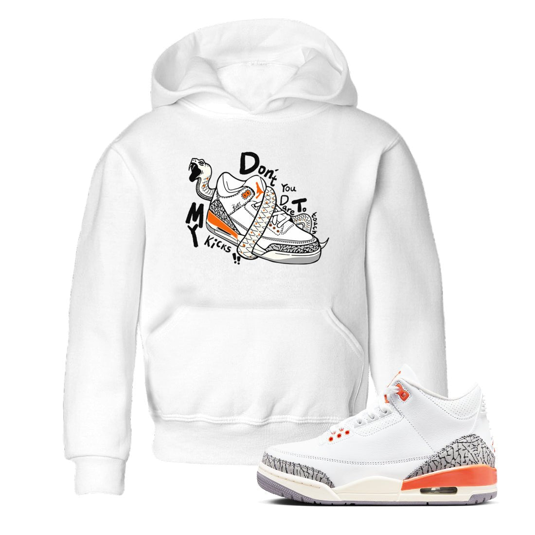 3s Georgia Peach shirt to match jordans Don't Touch My Kicks sneaker tees Air Jordan 3 Georgia Peach SNRT sneaker release tees baby toddler White 1 cotton Shirt