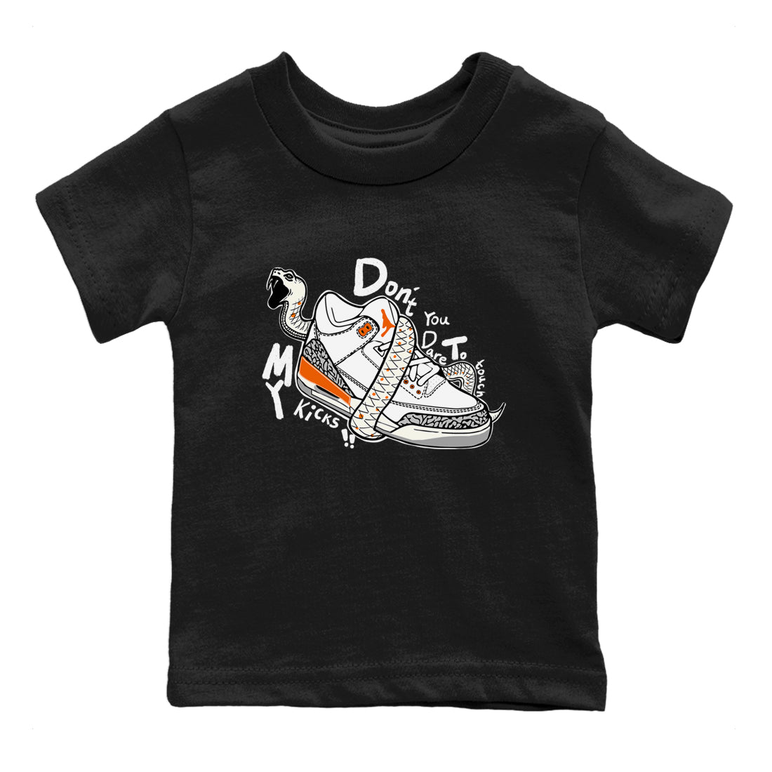 3s Georgia Peach shirt to match jordans Don't Touch My Kicks sneaker tees Air Jordan 3 Georgia Peach SNRT sneaker release tees baby toddler Black 2 cotton Shirt