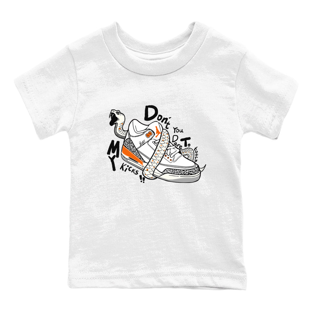 3s Georgia Peach shirt to match jordans Don't Touch My Kicks sneaker tees Air Jordan 3 Georgia Peach SNRT sneaker release tees baby toddler White 2 cotton Shirt
