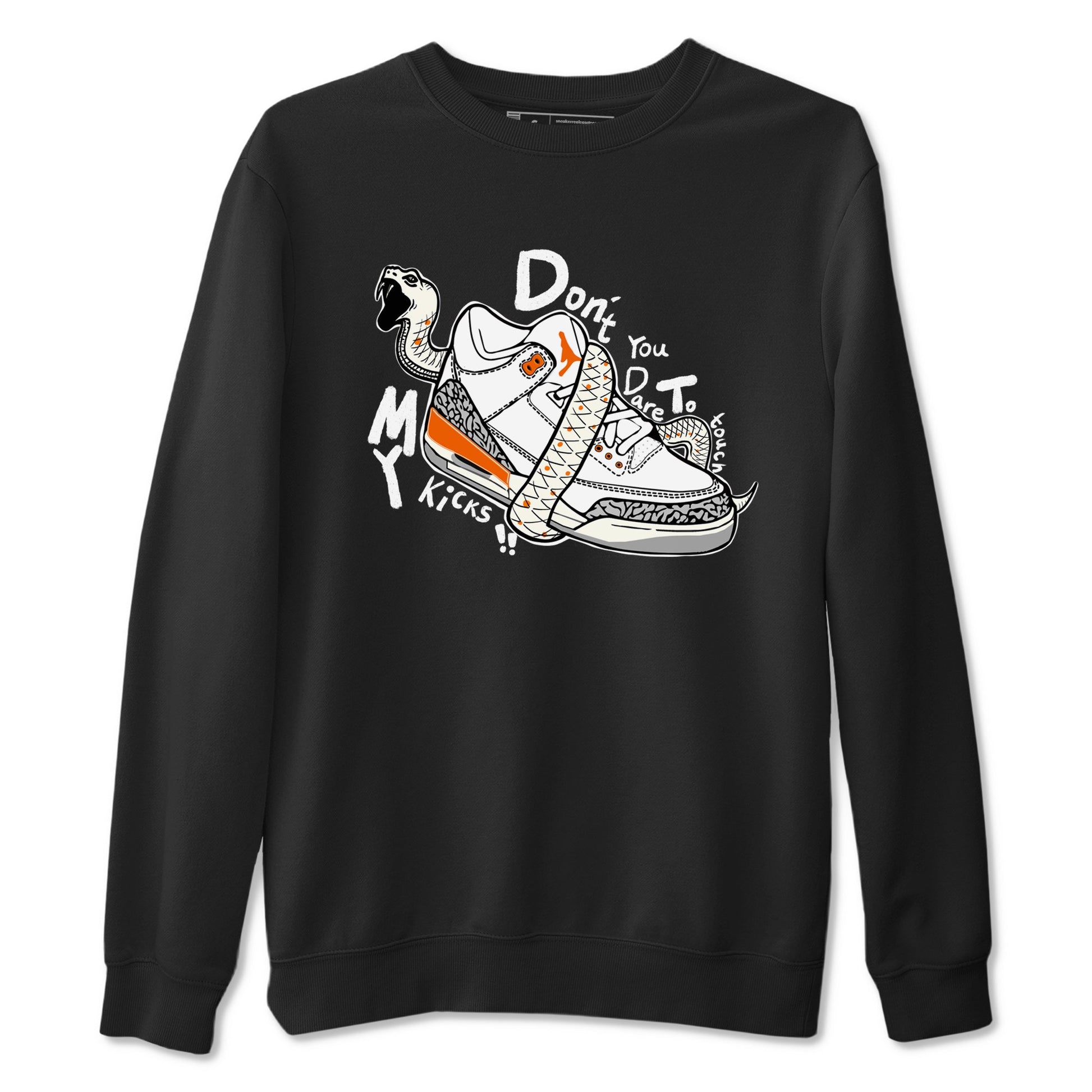 3s Georgia Peach shirt to match jordans Don't Touch My Kicks sneaker tees Air Jordan 3 Georgia Peach SNRT Sneaker Release Tees unisex cotton Black 2 crew neck shirt